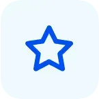 Blaue Box mit blauem Stern Icon